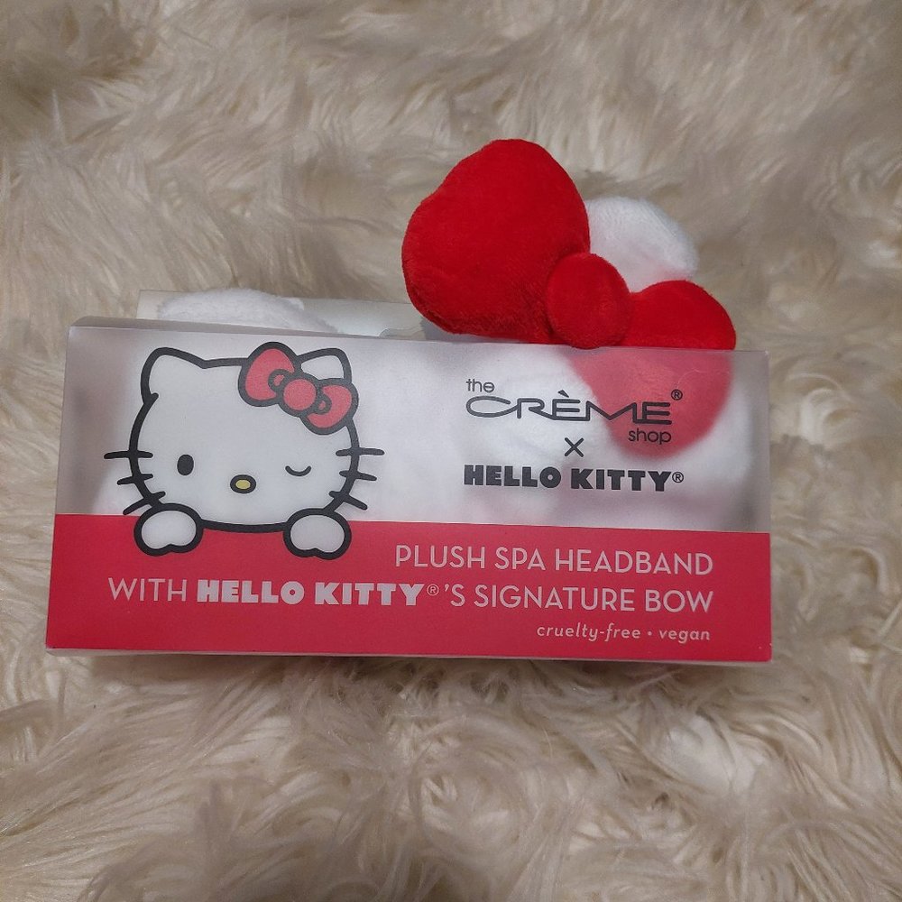 Creme Shop Hello Kitty Plush Spa Headband with Bow